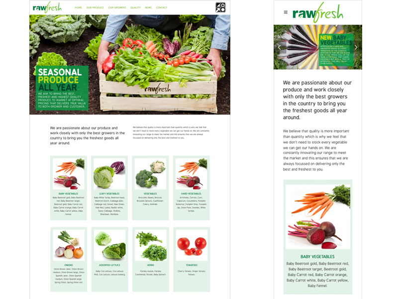 raw fresh groceries design work